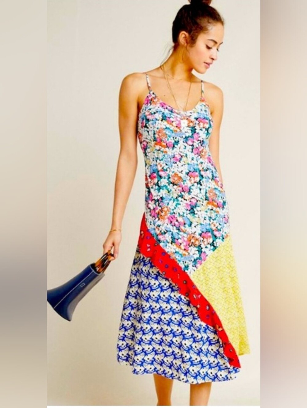 52 of 52 Conversations By Anthropologie Multi Print Bias Cut Dress